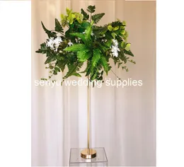 15pcs) 60 cm de altura) Candelas de sereia Candelabra Tall Table Centerpieces para Wedding Gold Metal Flor Stands Senyu0565