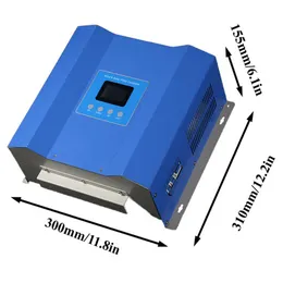 풍력 터빈 태양 광 PV 고효율 48V 96V 220V 하이브리드 충전 컨트롤러를위한 베이 우드 1kW 2kW 3kW 5kW 조절기 덤프 부하