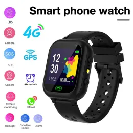 Watches Kids Smart Watch 4G Sim Card Call Call Video LBS Tracker موقع SOS Camera Chat Smartwatch for Children For Boys Girls