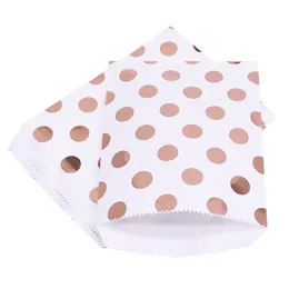 25pcs/Los Polka Punktmuster Papiertüte Süßigkeitenkekse Cupcake Bag Kinder Geburtstagsfeier Lieferungen Hochzeit bevorzugt Geschenktüten