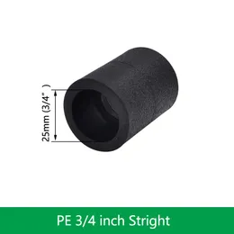 1PCS PE Connector Pipe Fitings 20 мм 25 мм 32 мм водяной трубки Direct 1/2 "3/4" 1 "Нижняя резьба быстро подключите живое соединение