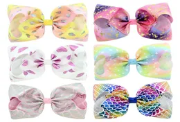 8インチJojo Bow Grosgrain Ribbon HairBowsクリップブティックヘアボウズ付きベビーガールアクセサリー9350845