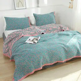 Coperte garza in cotone semplice lancio di asciugamano coperta di tela di divano morbido per il letto da viaggio