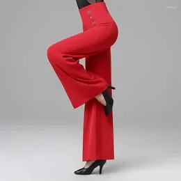 Pantaloni da donna 2024 Dance latina pratica da ballo gamba larga donne moderne High Waist Z30
