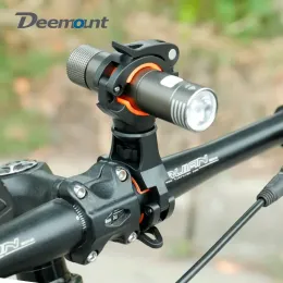 Deemount 자전거 라이트 브래킷 자전거 램프 홀더 LED 토치 헤드 라이트 펌프 스탠드 퀵 릴리스 마운트 360도 회전식 HLD-211