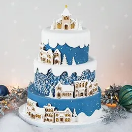 Meibum Weihnachten Schneeflocken Silikon Fondant Kuchenform Home Party DIY Gum Paste Zuckerhandwerk Gebäck Grenze Dekoration Schimmel