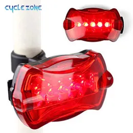 Luce posteriore anteriore in bicicletta set impermeabile 5 LED LED LIGHT BIKE LIGHT BACCHIO DI SICUREZZA POSTERIORE ACCESSORI BICYCLE LAMPAGNO DI BICOLO