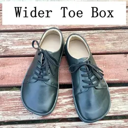 Lässige Schuhe Zunge Zungepao Sprinng Herbst Echtes Leder Barfuß Sneaker für Frauen flach weiches dünner Out Zero Drop Breitere Zehenbox