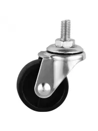 4 Pcs/Lot 2 Inch Caster Black PP Universal Wheel M8 Screw Furniture, Diameter 50mm Split Cart