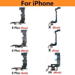 For Iphone X XR XS Max 8 Plus Flex Cable Assembly USB Port Charger Dock Connector Mic Charging Flex Cable