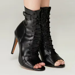 أحذية الرقص للسيدات 2024 Brand Party Boots Sexy Stilettos High High Cheels Footwear Women Latin for Ballroom