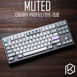 Keyboards muted colorway 169 Cherry profile Dye Sub Keycap Set thick PBT plastic keyboard gh60 xd60 xd84 tada68 rs96 zz96 87 104 660
