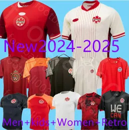 23 2024 Canada Maglie di calcio Nazionale Uniforme Davies J.David 24 25 Ugbo Larin Cavallini Millar Eustaquio Shirt calcistici T a casa Terzo Men Kit Kit Women 4xl