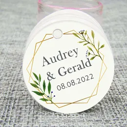 100 pcs /set 38/50mm Personalized Circle Wedding Tags Custom Favor tags With Hole your text or logo Handmand Thank You Labels