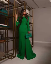 Abiti sexy urbani eleganti abiti da sera formali lunghi eleganti 2024 abito da ballo verde sirena abito a maniche lunghe pavimento spazzare un'occasione speciale 24410