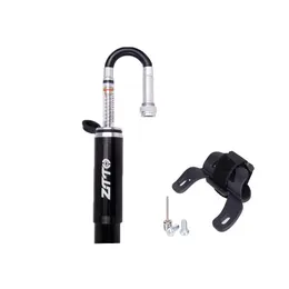 Bicyle Pump 160psi Alloy Hose Gauge Bike Adapter Portable Tire Inflator Air Needle Schrader Presta Valve Hand Cycling Pump