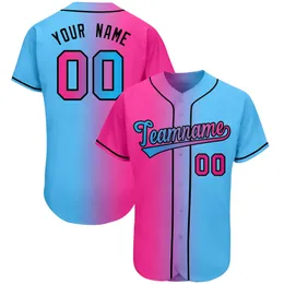 Personalized Custom Baseball Jersey Gradient Color Creative Design Baseball Shirt Adult/Child Softball Game Training Uniform