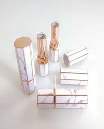 Marble Lipstick Tubes Octangle Empty Lip Gloss Tube Lipstick Lip Plastic Bottles Travel Cosmetic Bottle Containers Bottles GGA23557258401