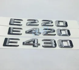 Car Rear Trunk Emblem Badge for Mercedes Benz W124 W211 ECLASS E220 E420 E430 Chrome Letters Logo Sticker7260352