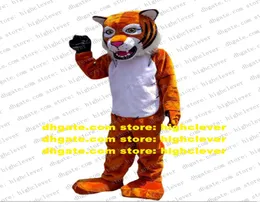 Orange Yellow Long Fur Tiger Wildcat Caracal Ocelot Mascot Costume Cartoal Cartoon Open A Business Children ZZ79981469395