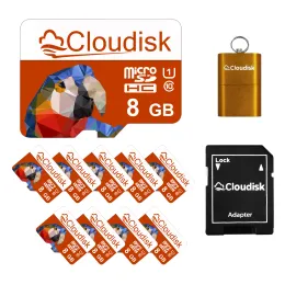 Kort Cloudisk 10pack Micro SD 1GB 2GB 4GB 8GB 16GB Flash Memory Cards 256 GB 128GB 64GB 32GB U3 C10 A1 TF -kortfria gåvor för telefon