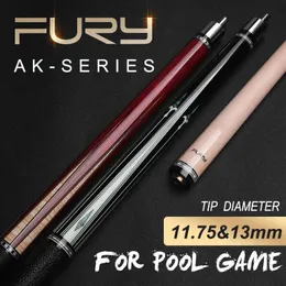 Fury AK Entry Series Biljard Pool Cue Stick Quality Maple Shaft Center Joint Linen eller Leather Wrap Decal Classic Spelar Cue 240407