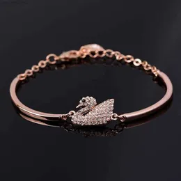 Mode Swan Armband Damen Schmuck Juwely koreanische Version Einfacher Mikro -Setting Zirkon Full Diamond Geschenk
