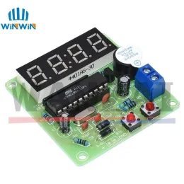 DIY Kitleri AT89C2051 Elektronik Saat Dijital Tüp LED Ekran Süit Elektronik Modül Parçaları ve Bileşenleri DC 9V-12V