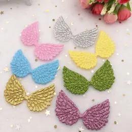 16pcs 42mm*70mm GLITTER GLITTER PAILLETTE Big Angel Wings Apliques Patches Casamento DIY CABELO ACESSORES DE CRAÇO DO CRAÇÃO A96