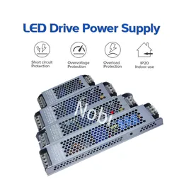 Transformer AC/DC 12V 24V 36W 100W 200W 300W 400W 500W Driver LED Alimentatore Super sottile convertitore A/D per lampadina a strisce LED