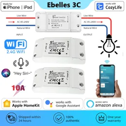 Para Homekit WiFi Smart Switch Module Relé Breaker Controller de luz Cozilife Controle de voz para Alexa Google IFTTT