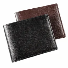 men's Wallet 100% PU Leather Men Wallets Premium Product Real Cowhide Wallets For Man Short Black Walet Portefeuille Homme A3qH#