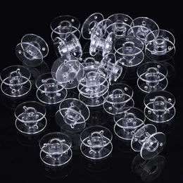 25Pcs Sewing Bobbins Spool Transparent Plastic Empty Bobbins Storage Box Plastic Bobbins with Case For Brother Sewing Machine