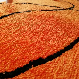 Polyester 3D Polyester Anti Slip Ball Round Fluffy Carpet Computer Computer Pad Basketball Bat Bat Bappe