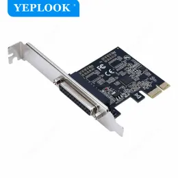 Cartões pcie 1x db25 porta paralela lpt impressora pcie a um conversor de placas de expansão da porta paralelo