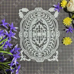 Rectange O'clock Square Circle Oval Round Shaped Lace Metal Cutting Dies Clear Stamps Diy Craft Paper Scrapbooking Decor Mold