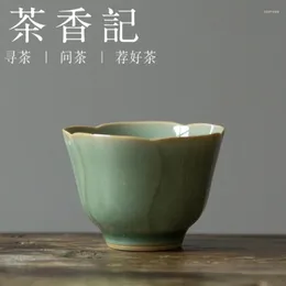 Tee-Sets Cha xiang ji yue kiln celadon glaze Tea Tasse Juxiang kleine Kalabashblüte Mund Eierschalen Porzellan persönlich
