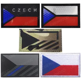 Czech Republic Flag Infrared IR Patch Emblem CZ Patriotic Military Tactical Armband Badge Travel Applique For Clothing Backpack