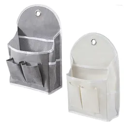 Aufbewahrungstaschen hinter dem Türorganisator mit klebrigen Haken wasserdichte wandmontierte Kleinmänner Kosmetische Taschenstofftasche für Schlafzimmer Küche