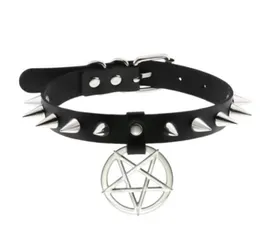 Spike Punk Chokerkragen für Mädchen Goth Pentagramm Halskette Emo Halsgurt Cosplay Chocker Gothic Accessoires2440681