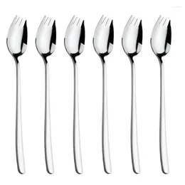 Forks 12pcs Premium Stainless Steel Dinner Fork Soup Spoon Cutlery Set Portable Salad With Mirror Polished