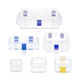 10/20/20/30/50pcs de membrana dentária caixa de dentes transparente Casa de armazenamento de coroa de dentadura Caixas de membrana plástica transparente com filme