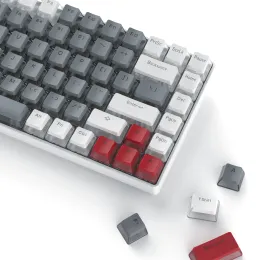 Accessories 165 Keys White Grey Pudding Keycaps PBT Double Shot Translucent Key Set for 100%, 75%, 65%, 60% Mechanical Keyboard OEM Keycap