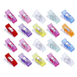 20pcs Case di piede di lavoro Clip in plastica multicolore morsetti in tessuto Patchwork strumenti di cucito di cucitura accessori 2021