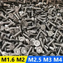 20PCS ISO14581チタンネジM1.6 M2 M2.5 M3 M4X3/4/6/7/8/9/10/12/15フラットヘッドボルトT5 T6 T8 T20ドライバーTI GR2