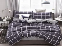 Projektowne łóżko zestawy łóżka lniane zestaw kreskówek kołdrę okładka blachy poduszki puszek set letni styl Pastoral6245383