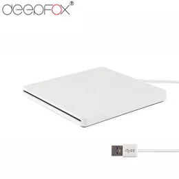 الحالات فتحة Deepfox Super Slim خارجية في DVD RW العلبة USB 3.0 الحالة 9.5 مم محرك SATA بصري لـ MacBook المحمول بدون برنامج تشغيل