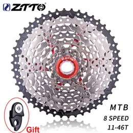 ZTTO 8s 11-46T Bicycle Cassette 8 Speed Mountain Bike Freewheel Steel Flywheel Bicycle Parts for M310 Tx35