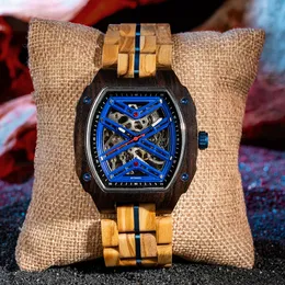 Bobo Bird New Top Luxury Men Watches Automatic MechanicalWlistwatch ClockLogo Custom Man木製監視者ギフトドロップシッピング