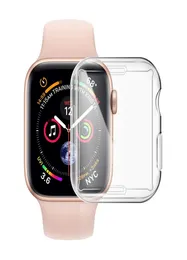 360 Corpo de corpo inteiro transparente transparente TPU Case de protetor de tela frontal para Apple Watch Series 3 2 1 38mm 42mm Iwatch 45 44mm 40mm9596228